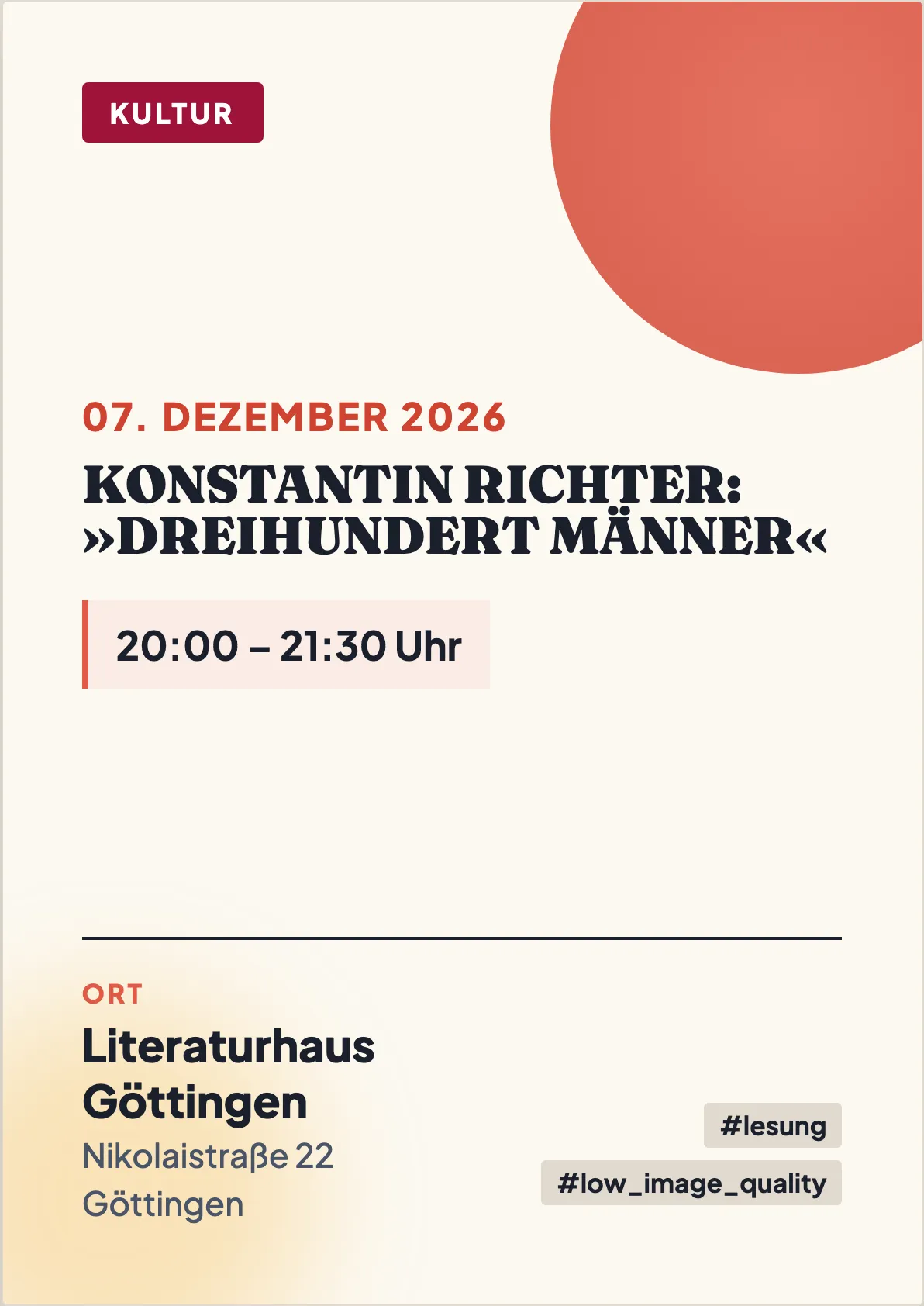 Veranstaltungsflyer