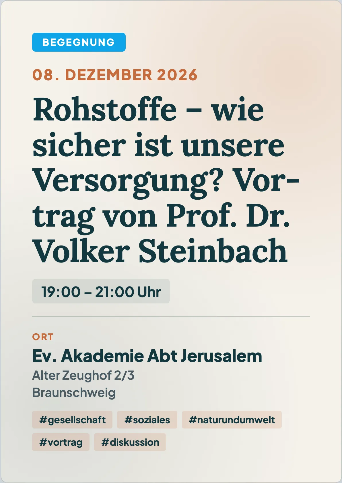 Veranstaltungsflyer