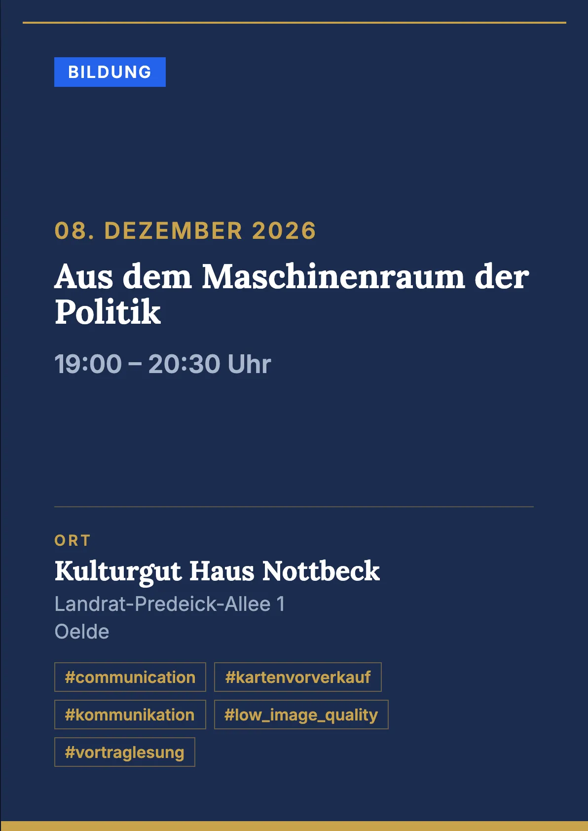 Veranstaltungsflyer