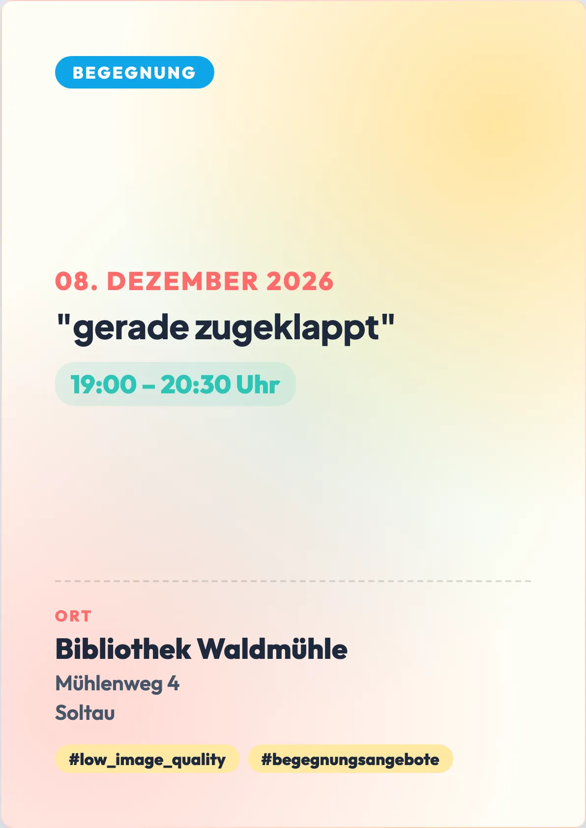 Veranstaltungsflyer