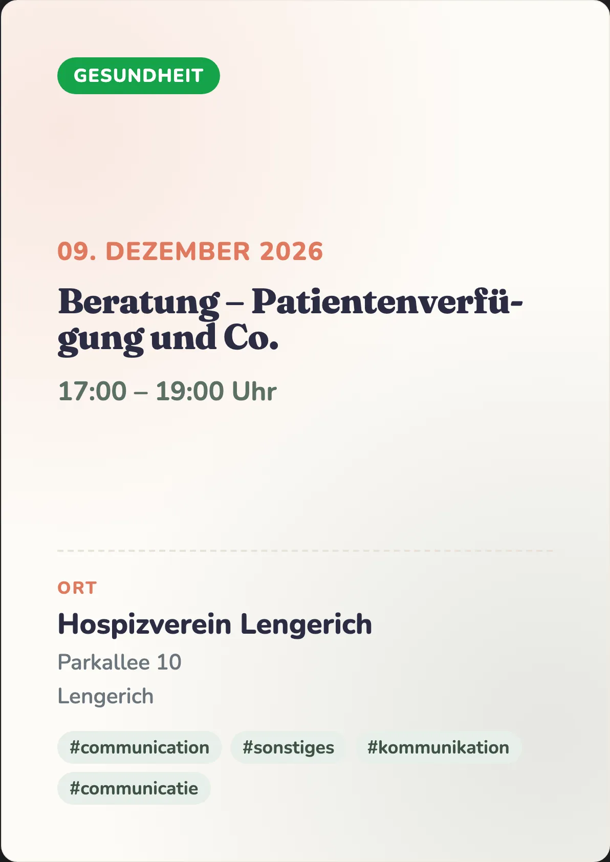 Veranstaltungsflyer