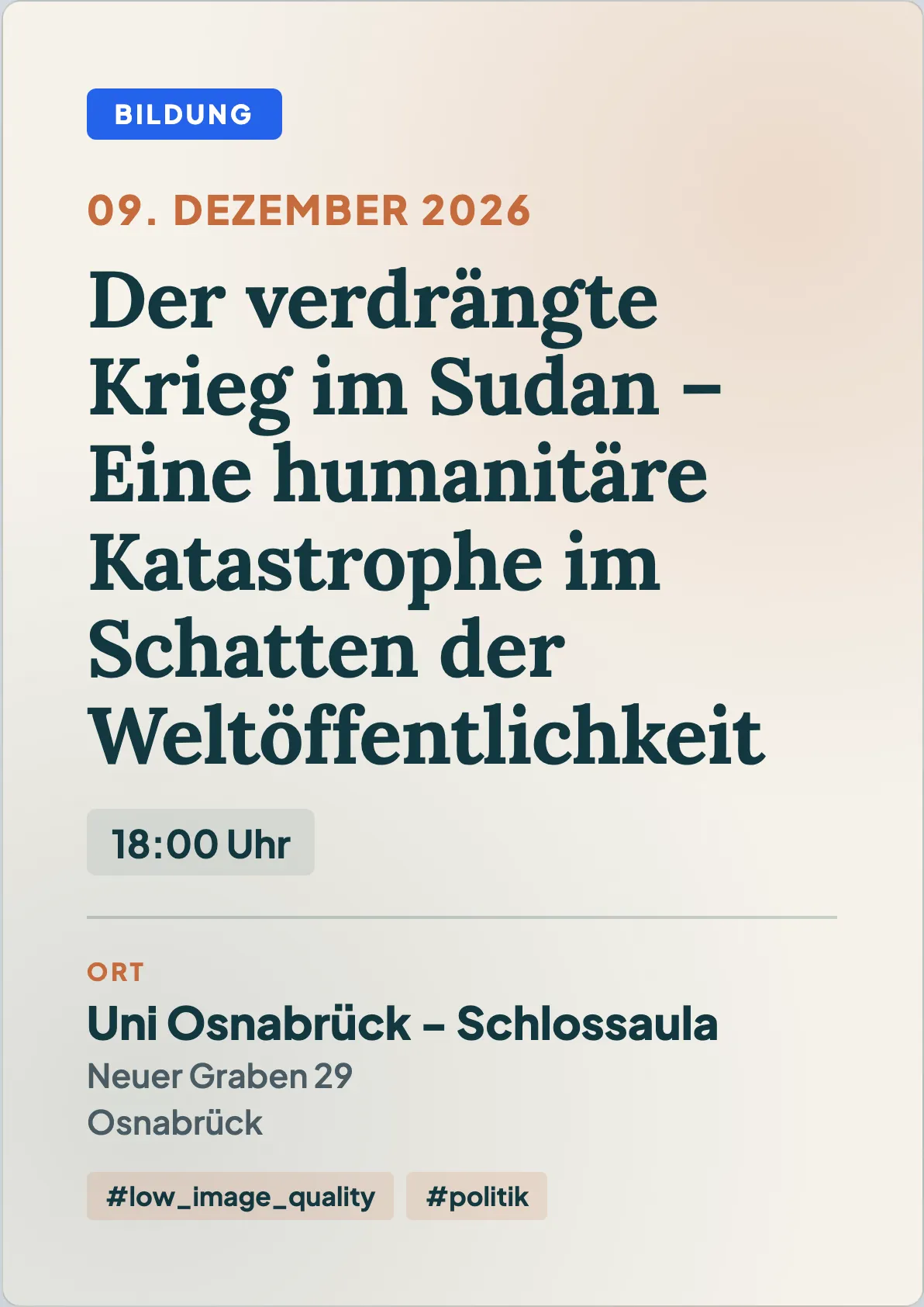 Veranstaltungsflyer
