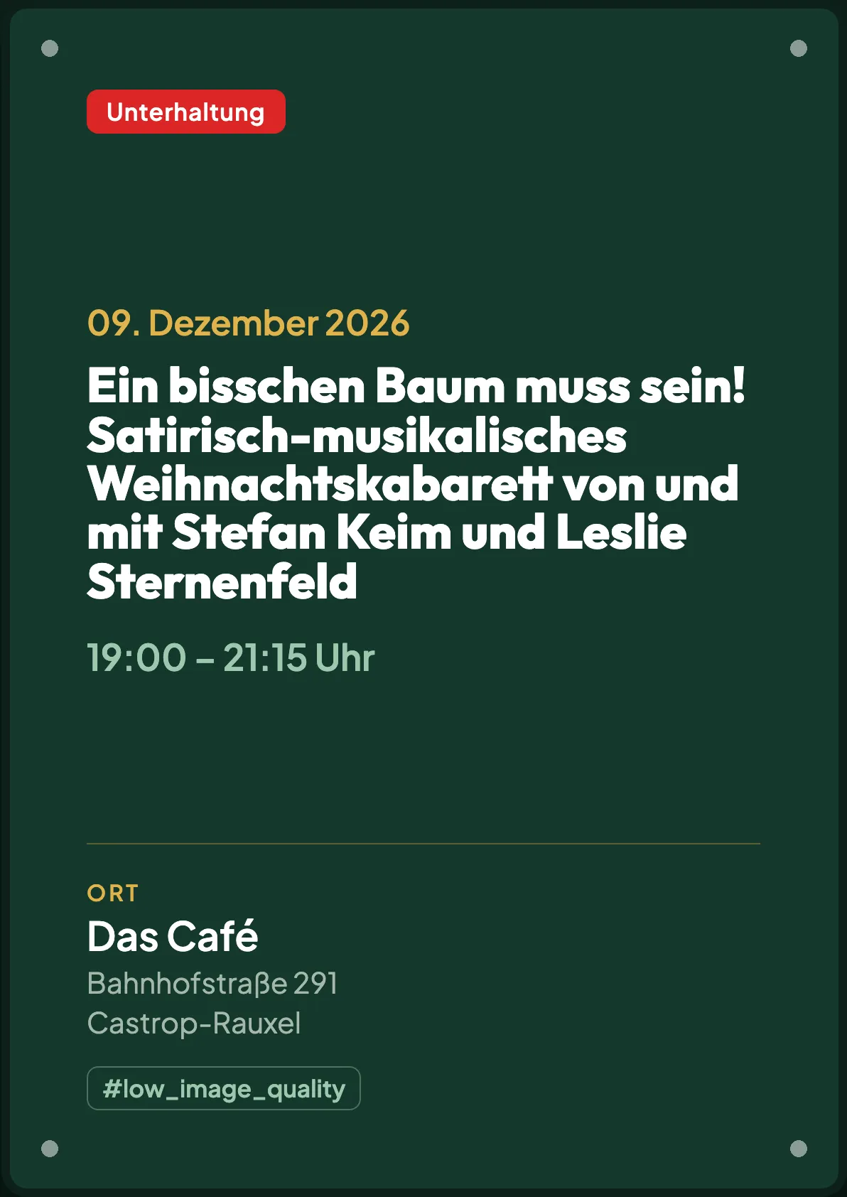 Veranstaltungsflyer