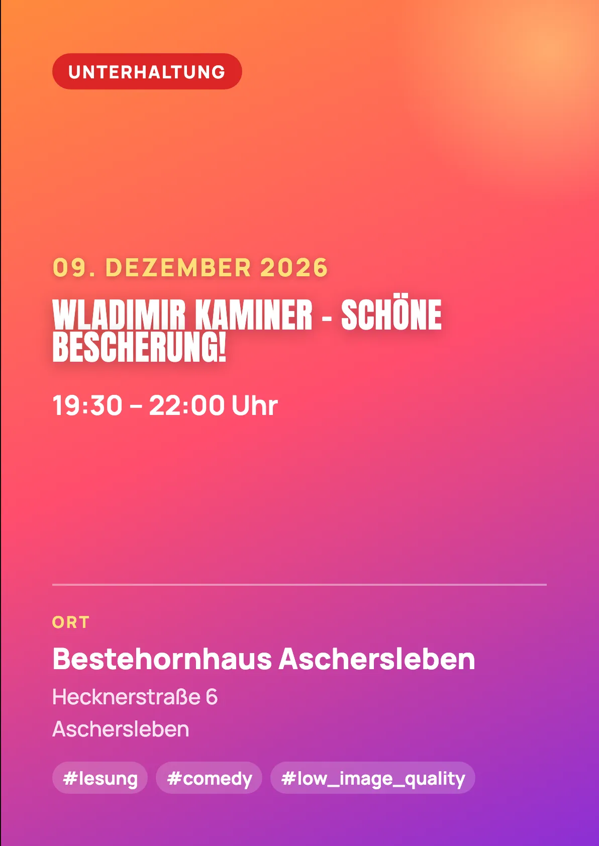 Veranstaltungsflyer