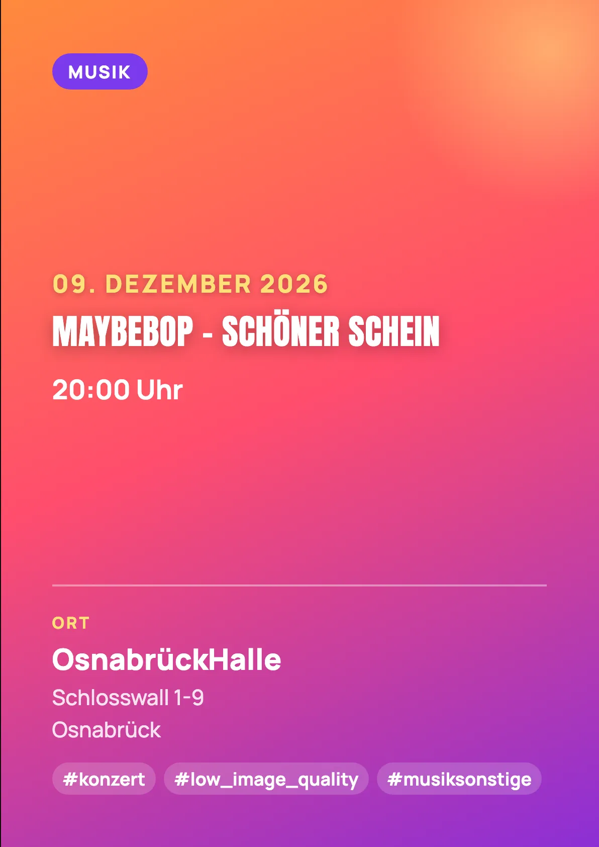Veranstaltungsflyer