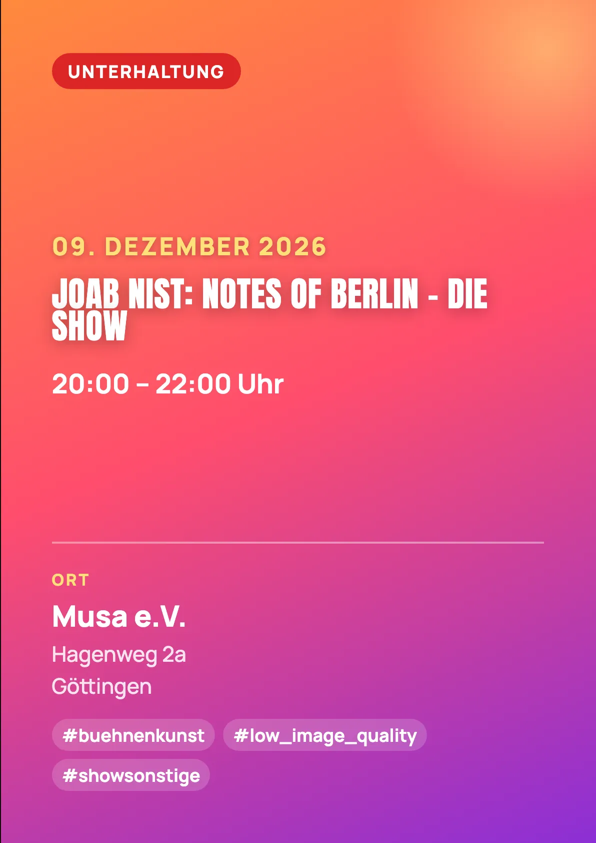 Veranstaltungsflyer