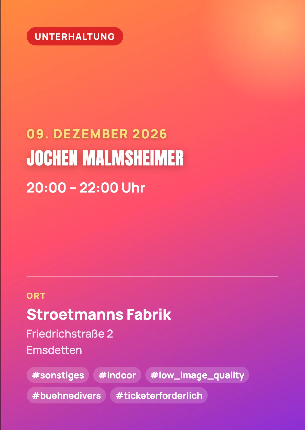 Veranstaltungsflyer