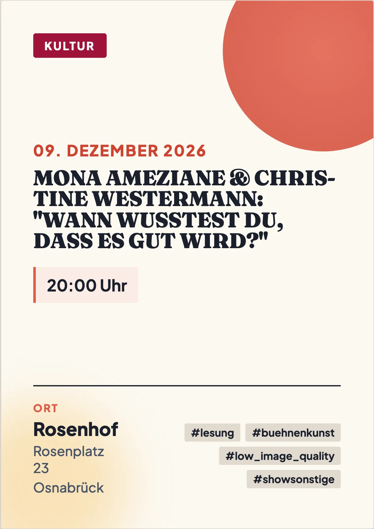 Veranstaltungsflyer