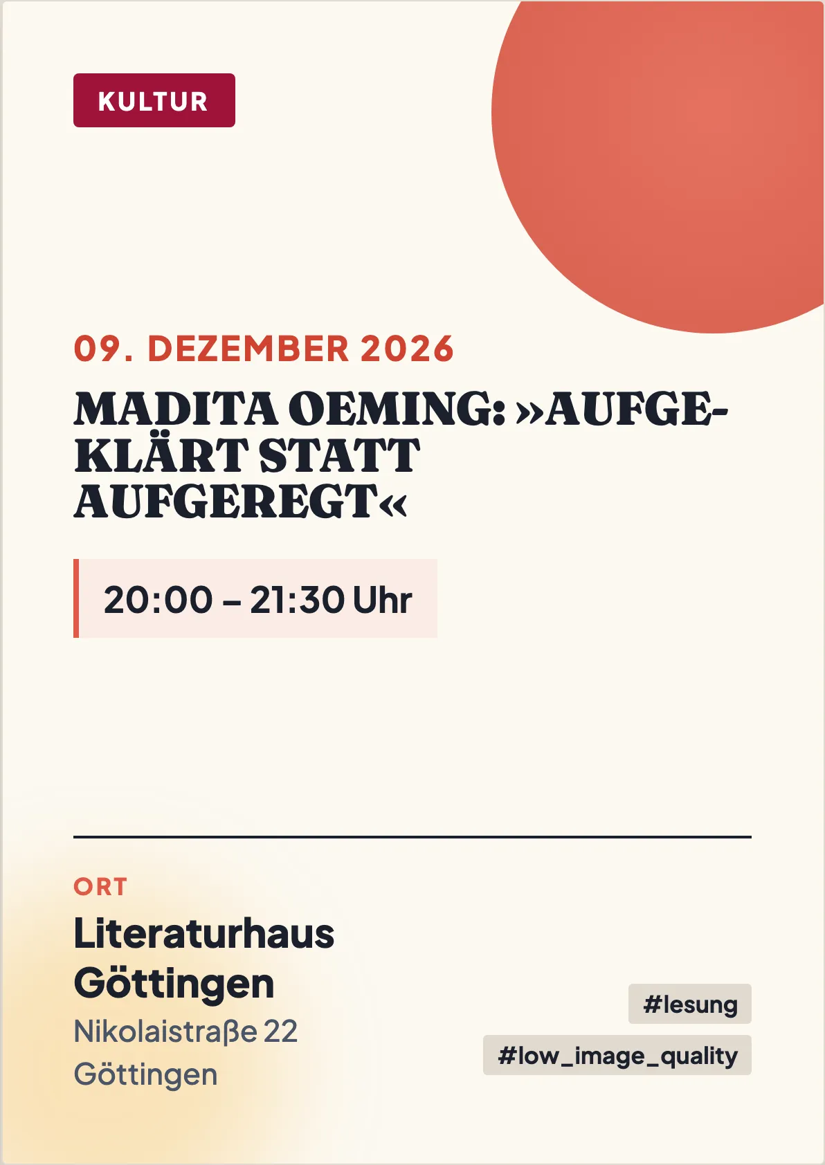 Veranstaltungsflyer