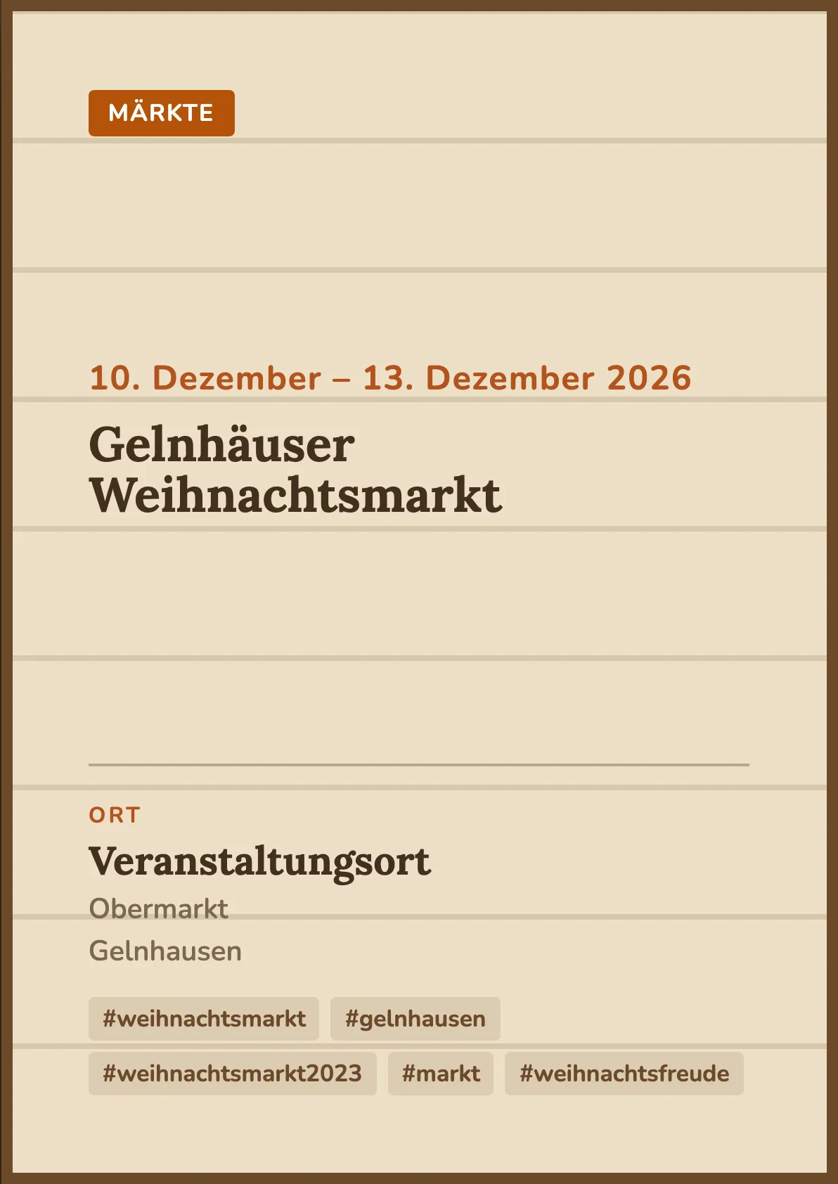 Veranstaltungsflyer