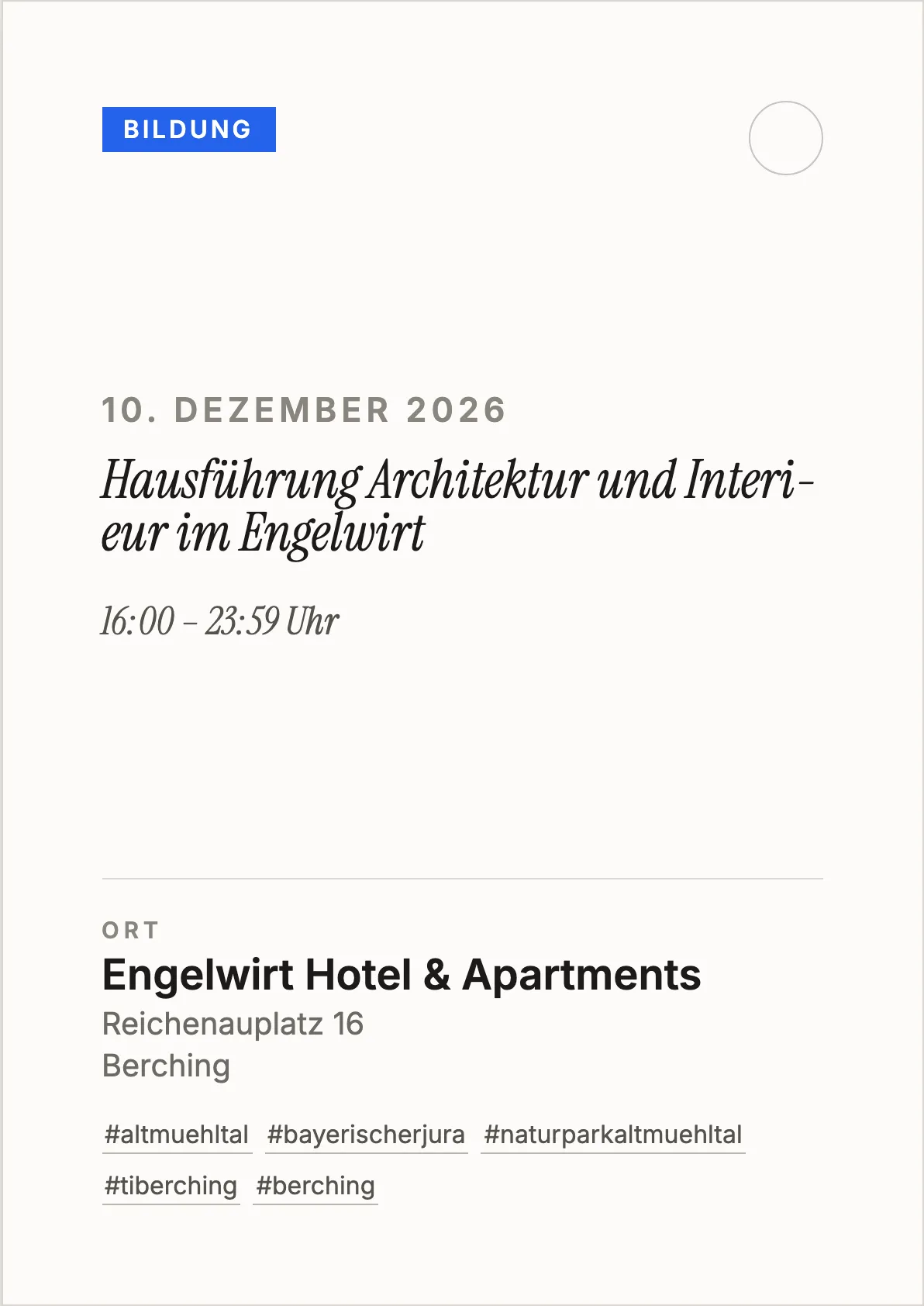 Veranstaltungsflyer