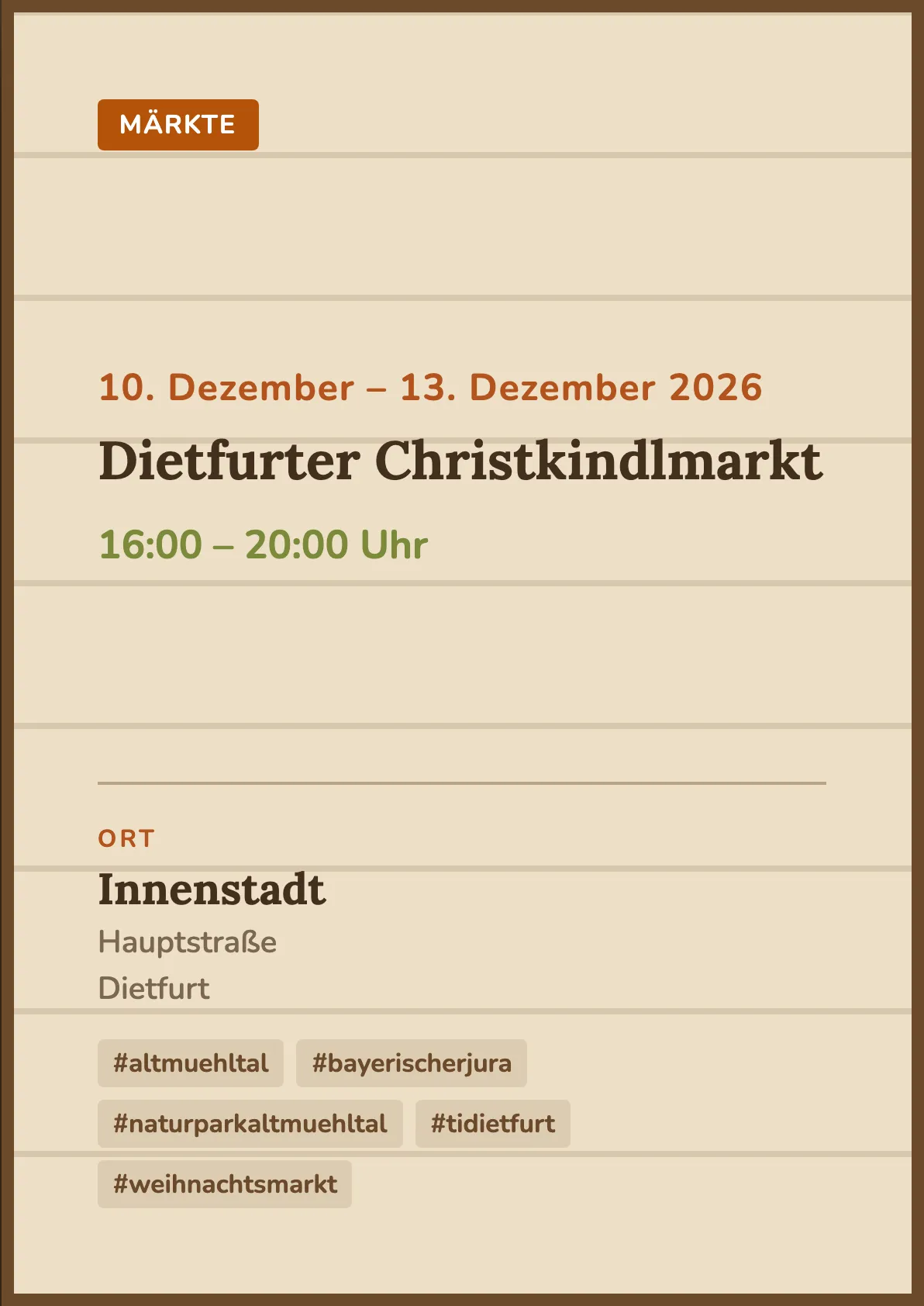 Veranstaltungsflyer