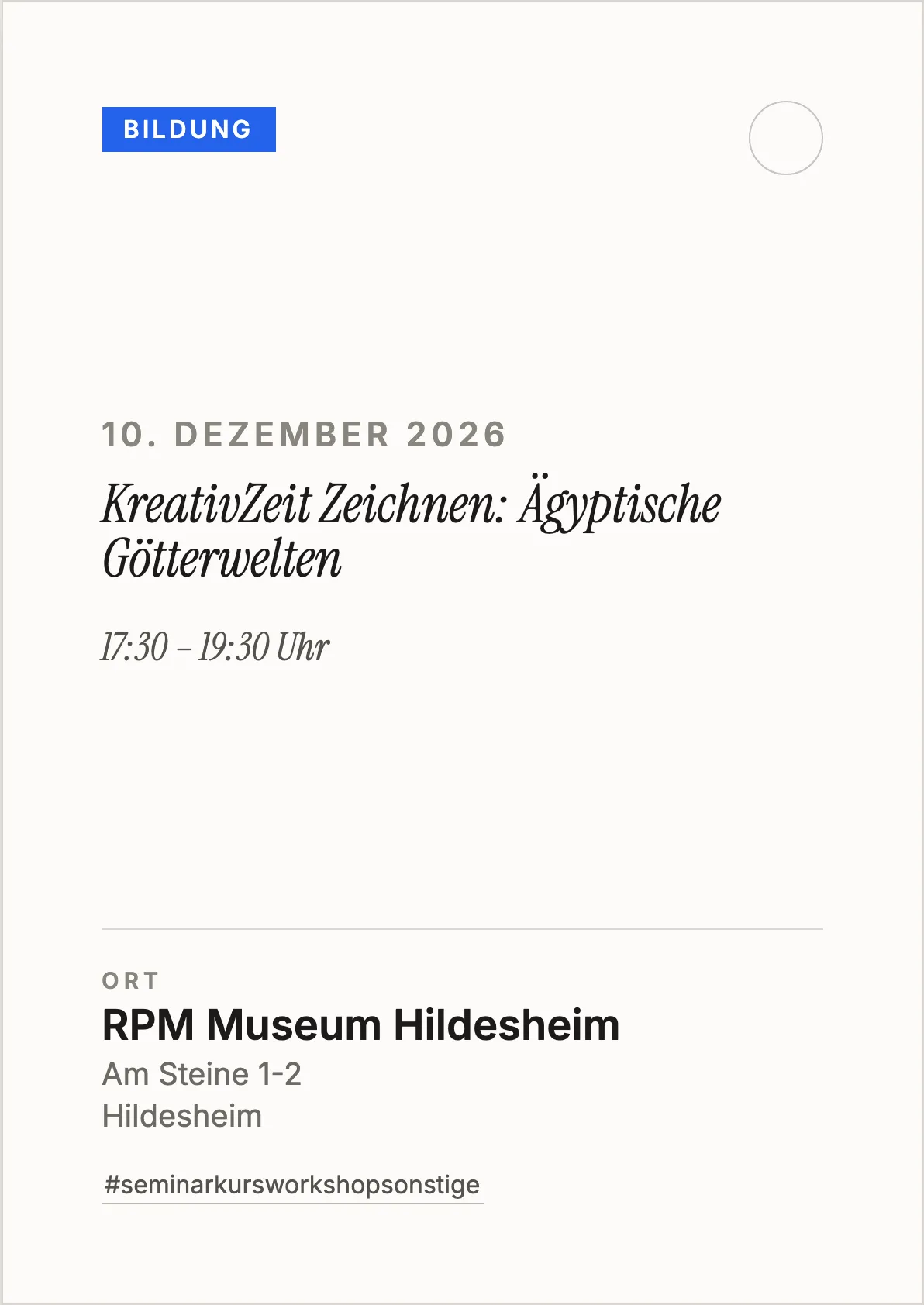 Veranstaltungsflyer