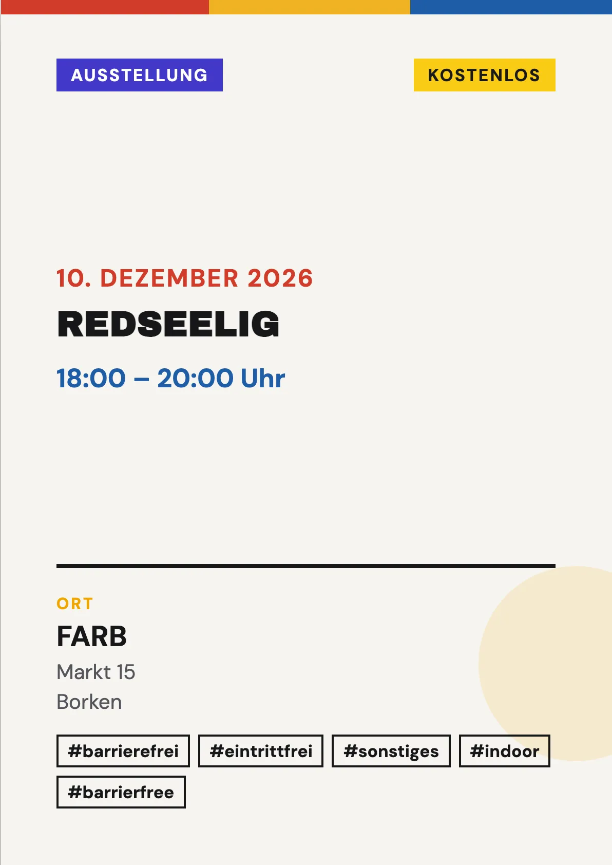 Veranstaltungsflyer