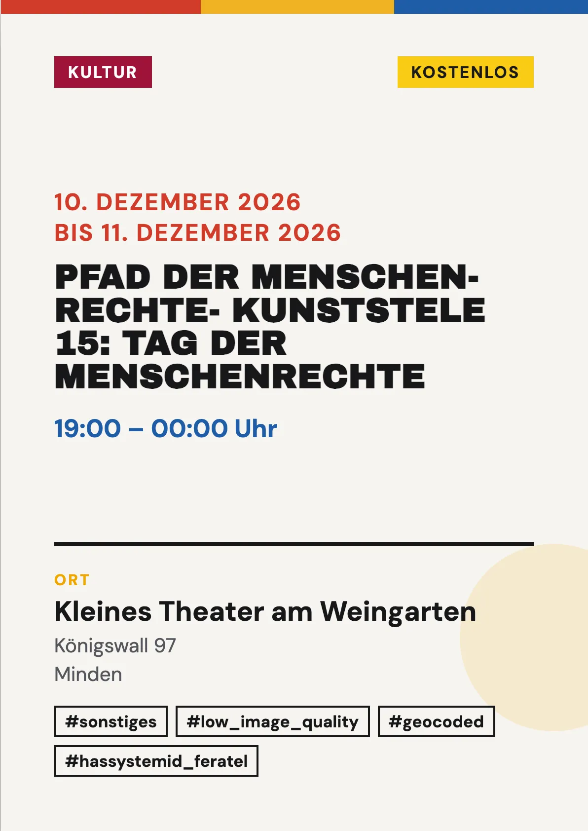 Veranstaltungsflyer