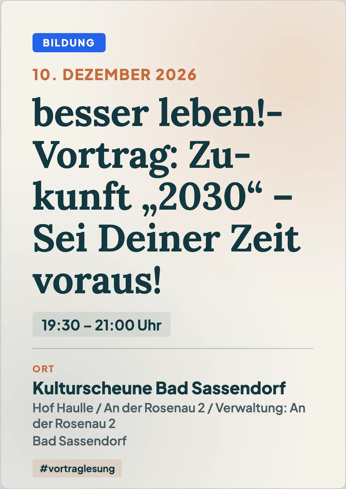 Veranstaltungsflyer
