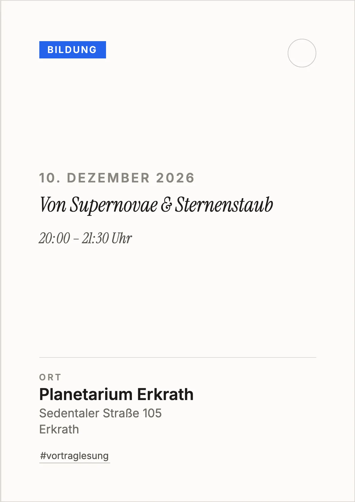 Veranstaltungsflyer