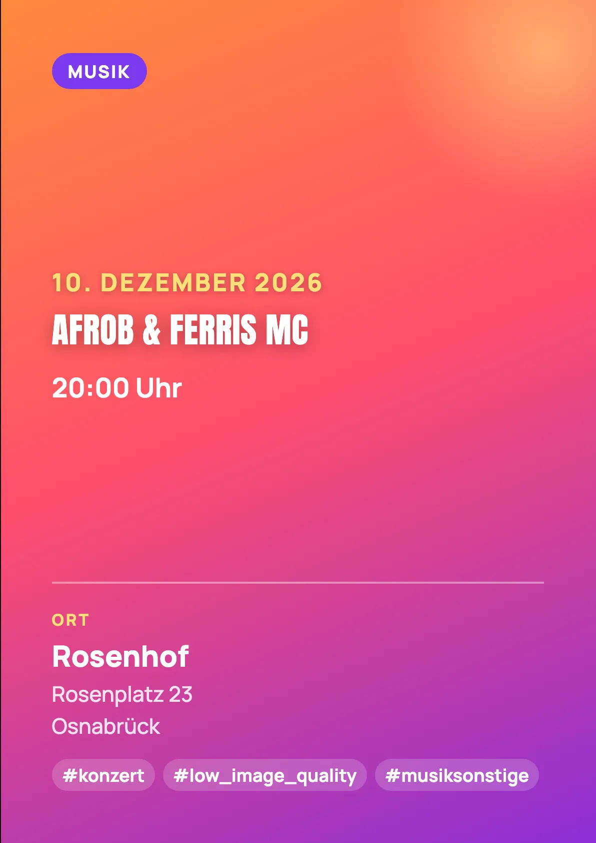 Veranstaltungsflyer