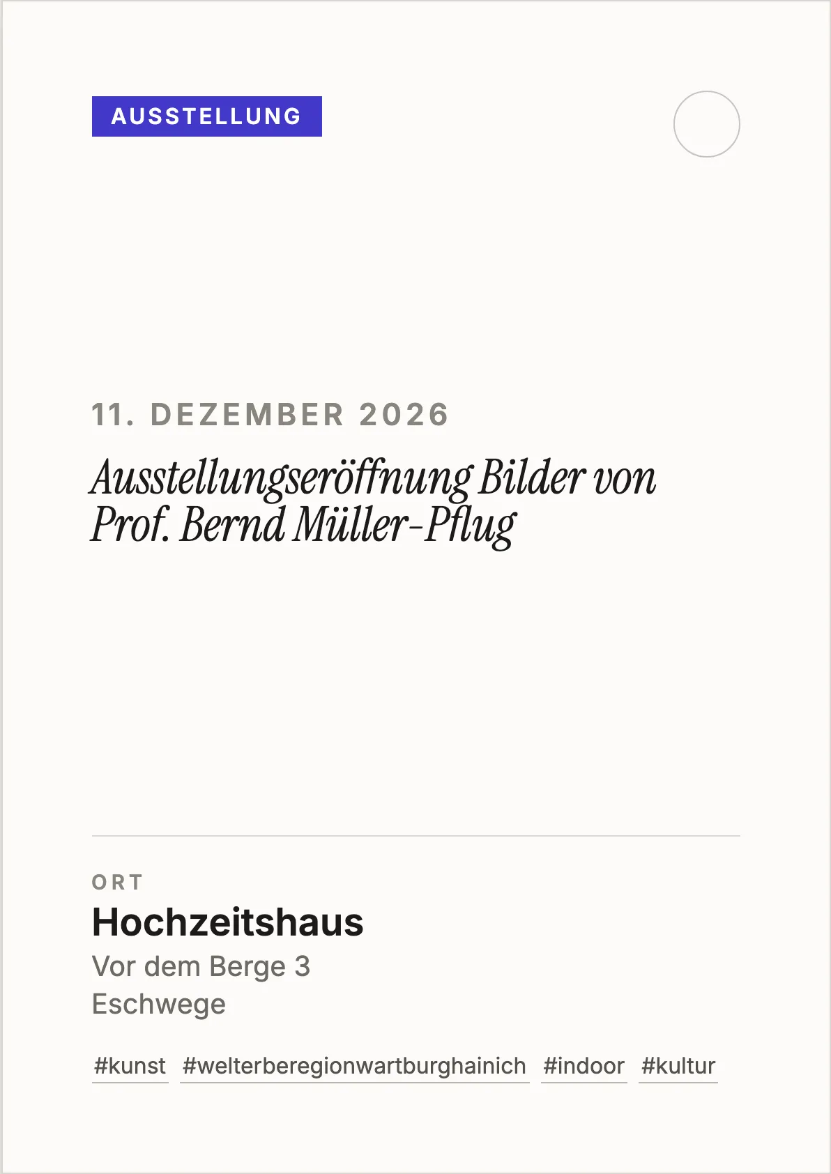 Veranstaltungsflyer