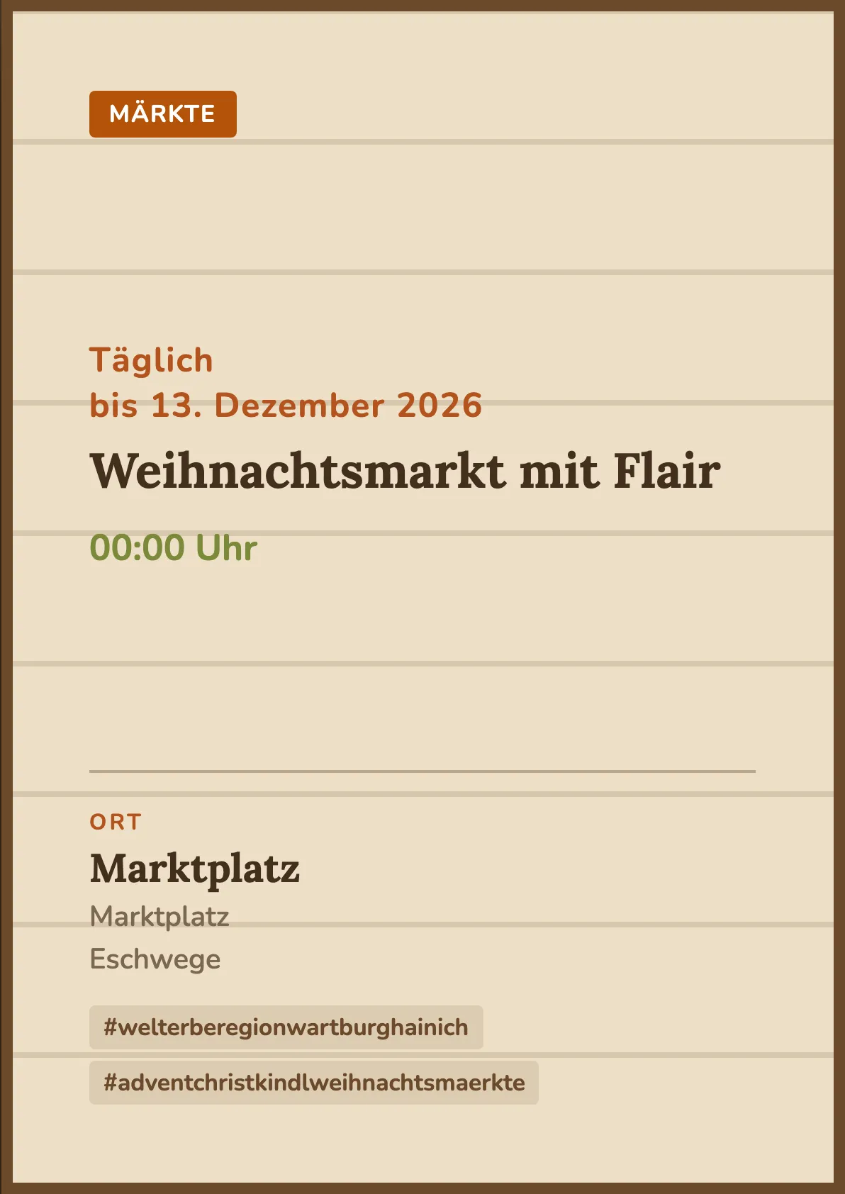 Veranstaltungsflyer