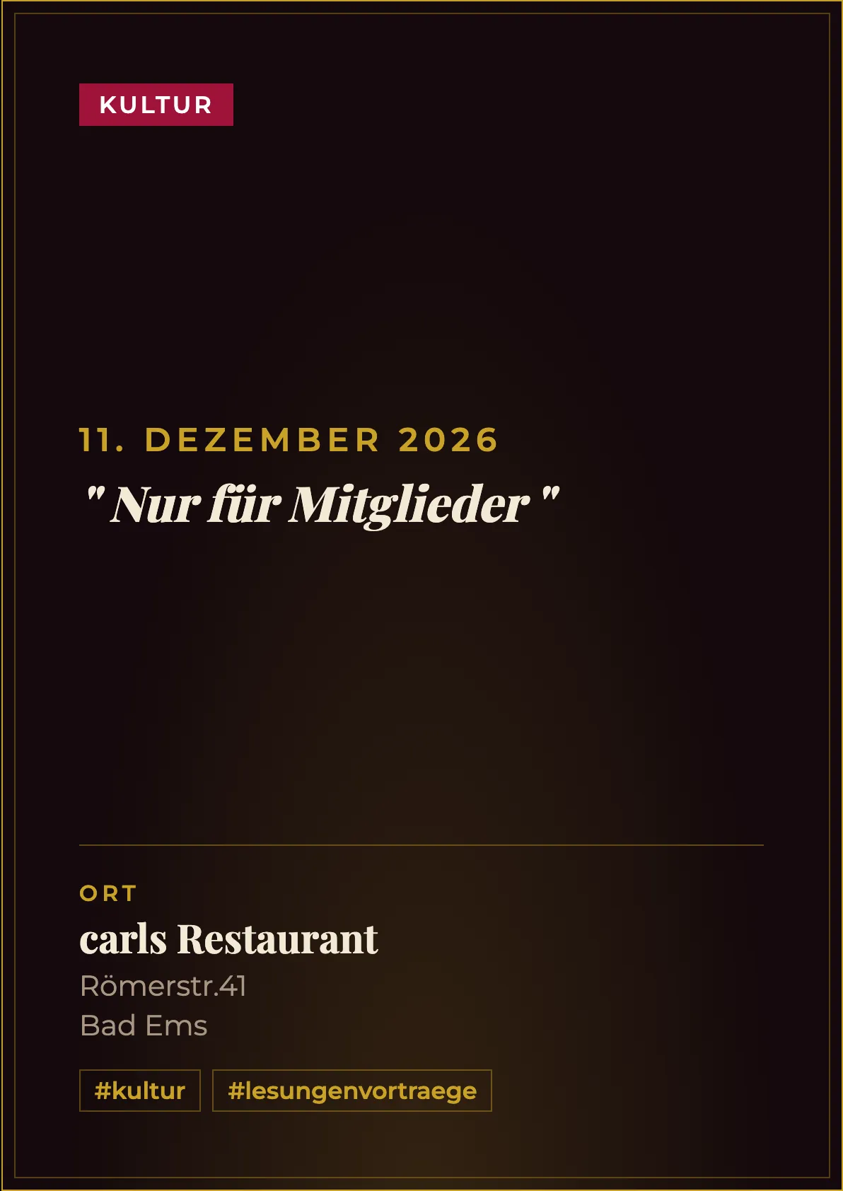 Veranstaltungsflyer