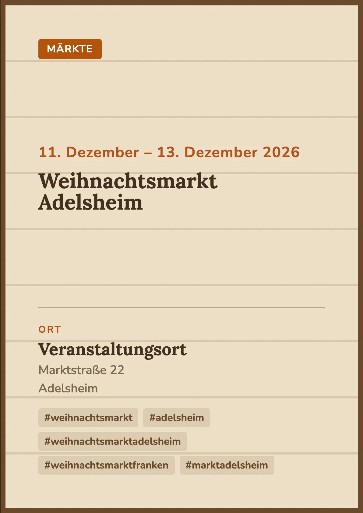 Veranstaltungsflyer