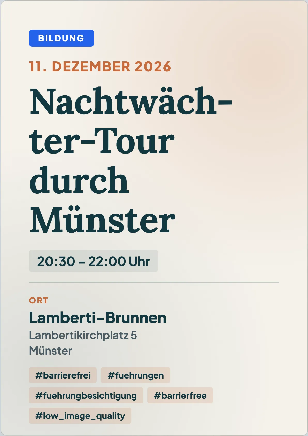 Veranstaltungsflyer