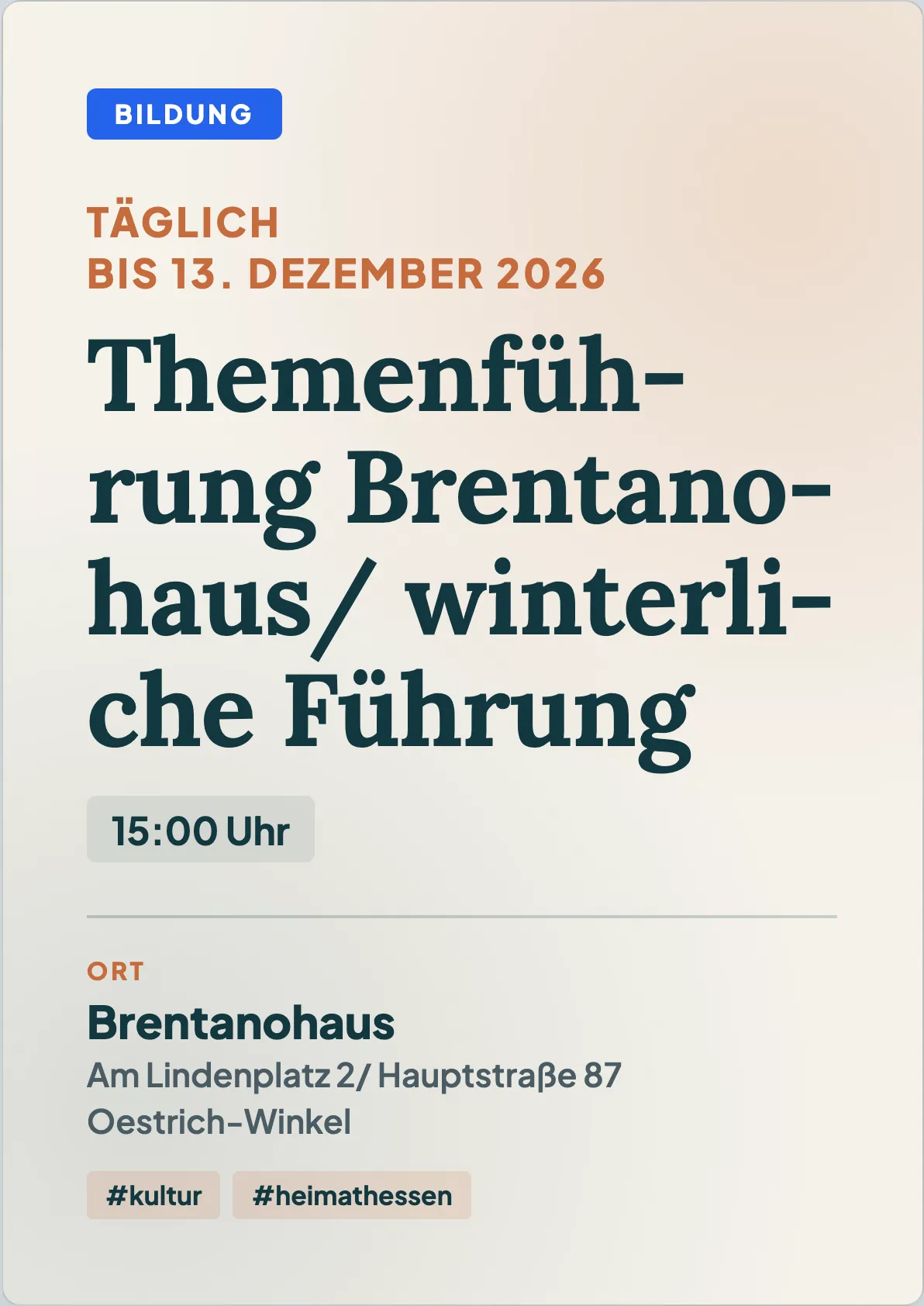 Veranstaltungsflyer