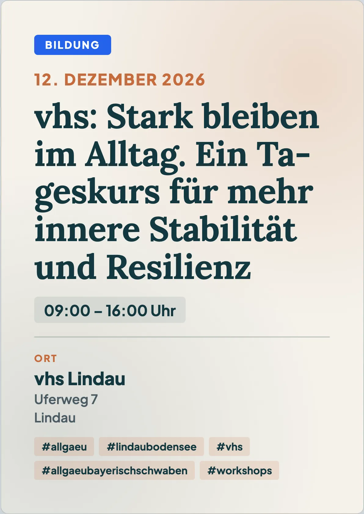 Veranstaltungsflyer