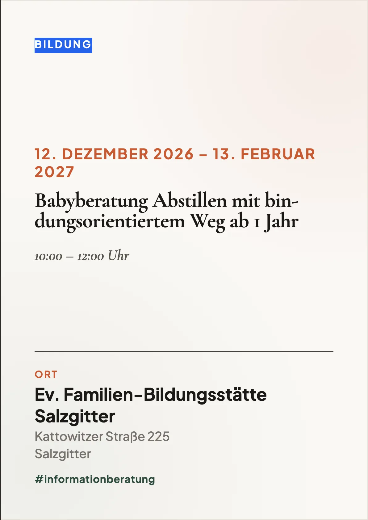 Veranstaltungsflyer