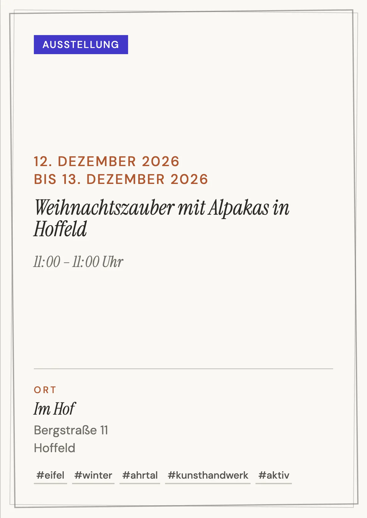 Veranstaltungsflyer