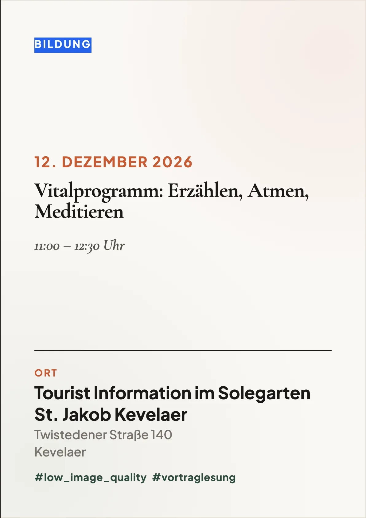 Veranstaltungsflyer