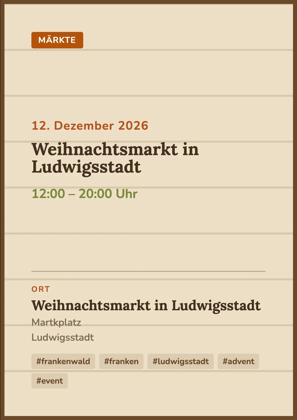 Veranstaltungsflyer