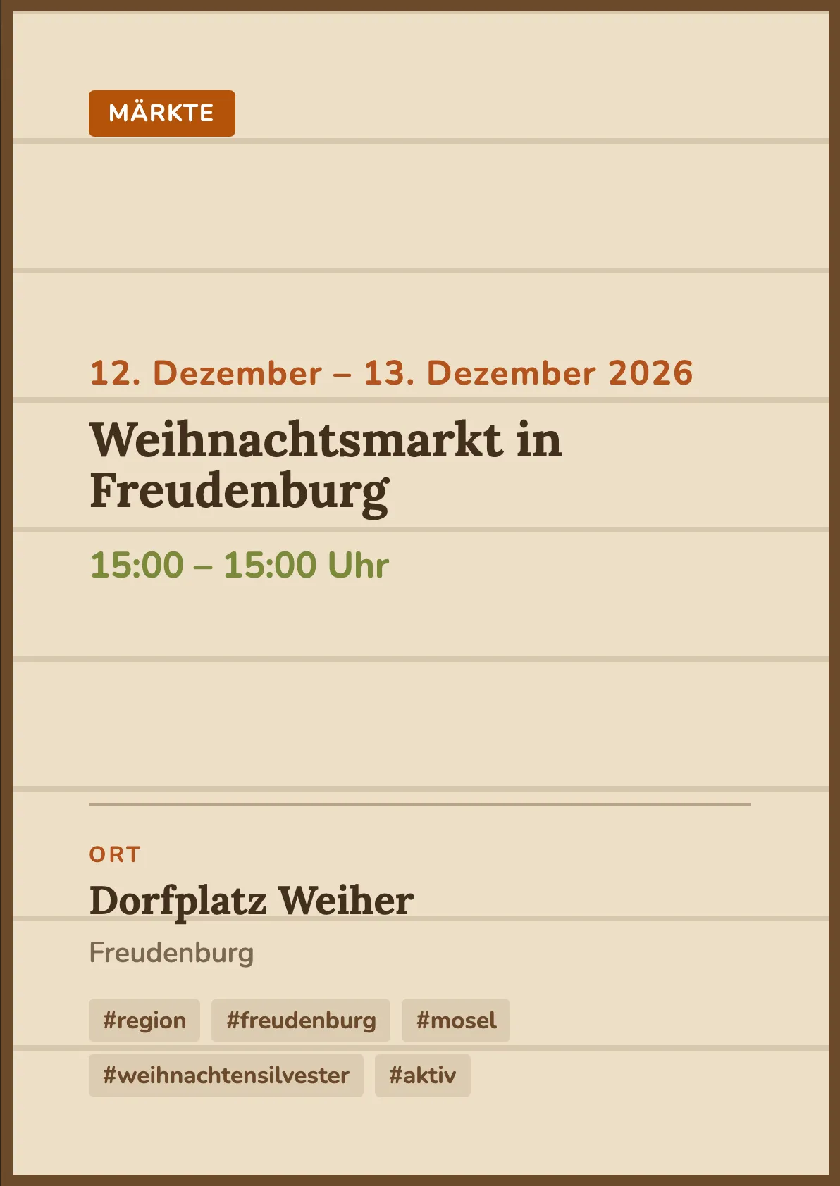 Veranstaltungsflyer