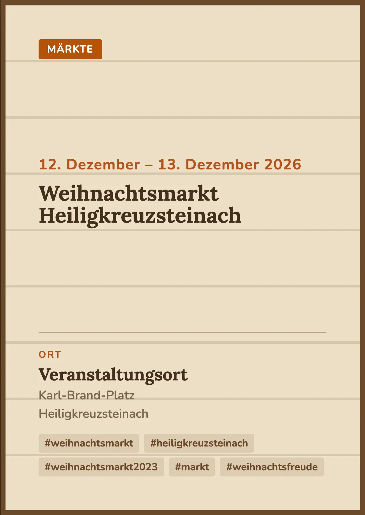Veranstaltungsflyer