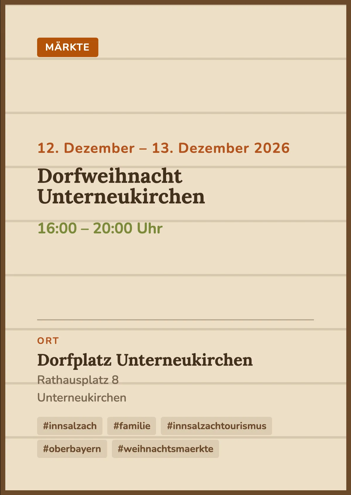 Veranstaltungsflyer