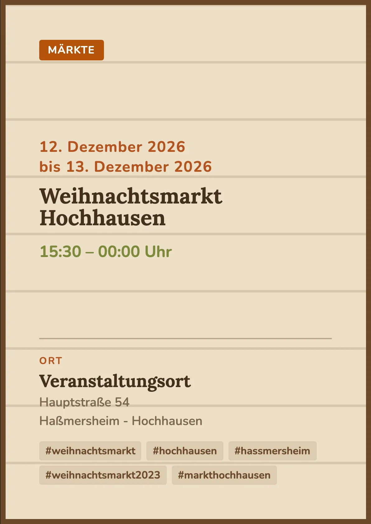Veranstaltungsflyer