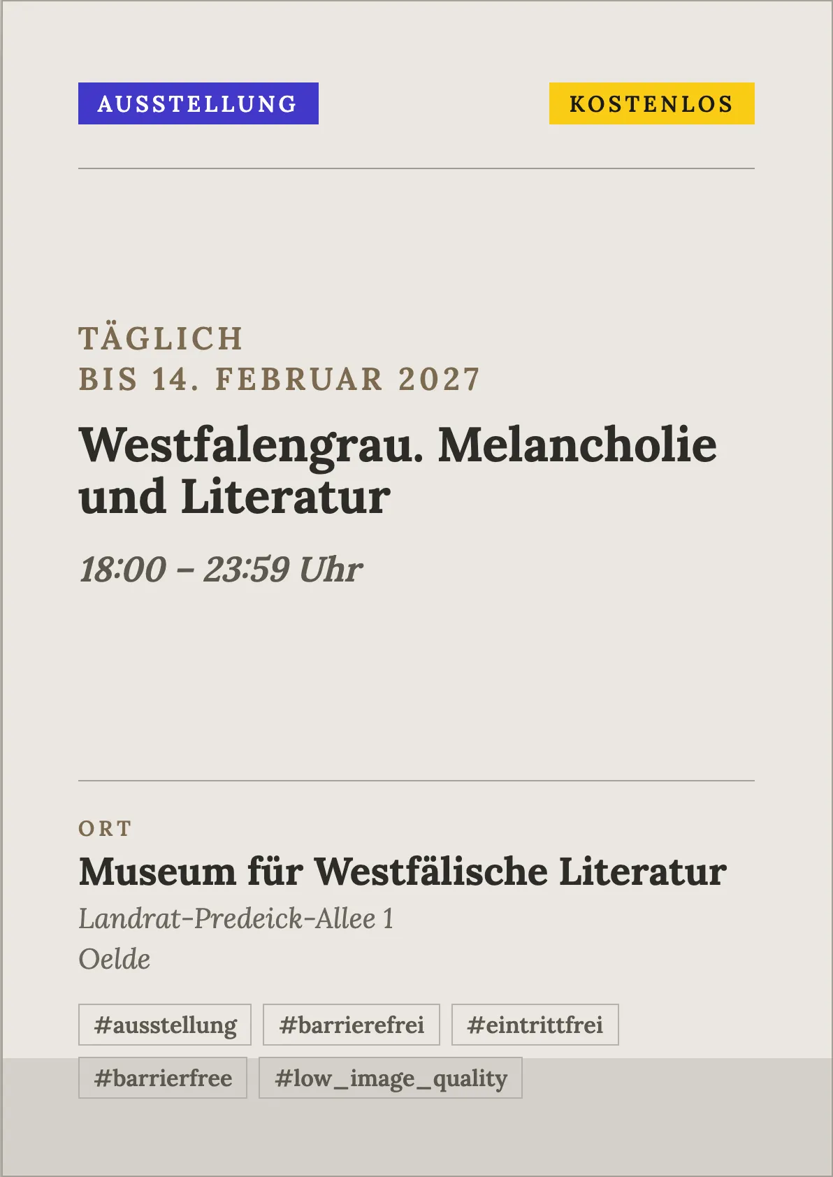 Veranstaltungsflyer