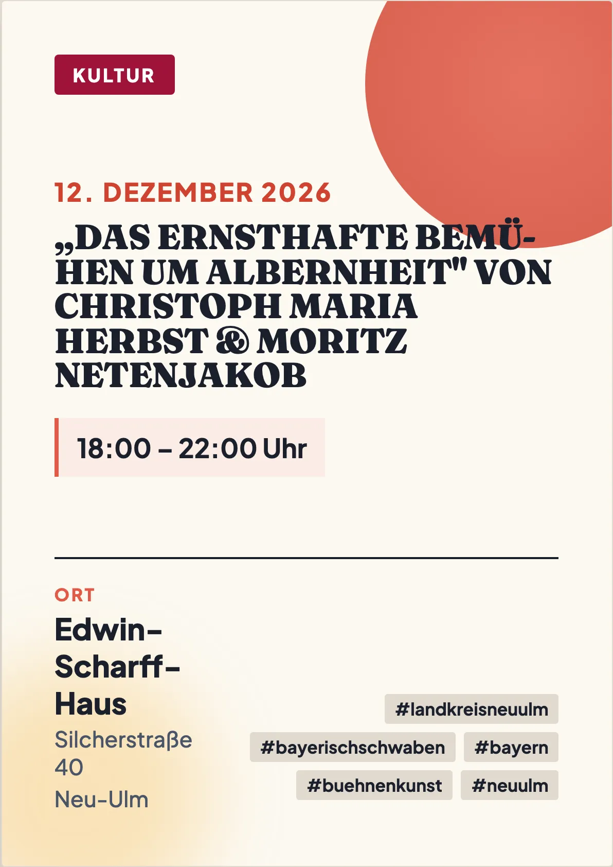 Veranstaltungsflyer
