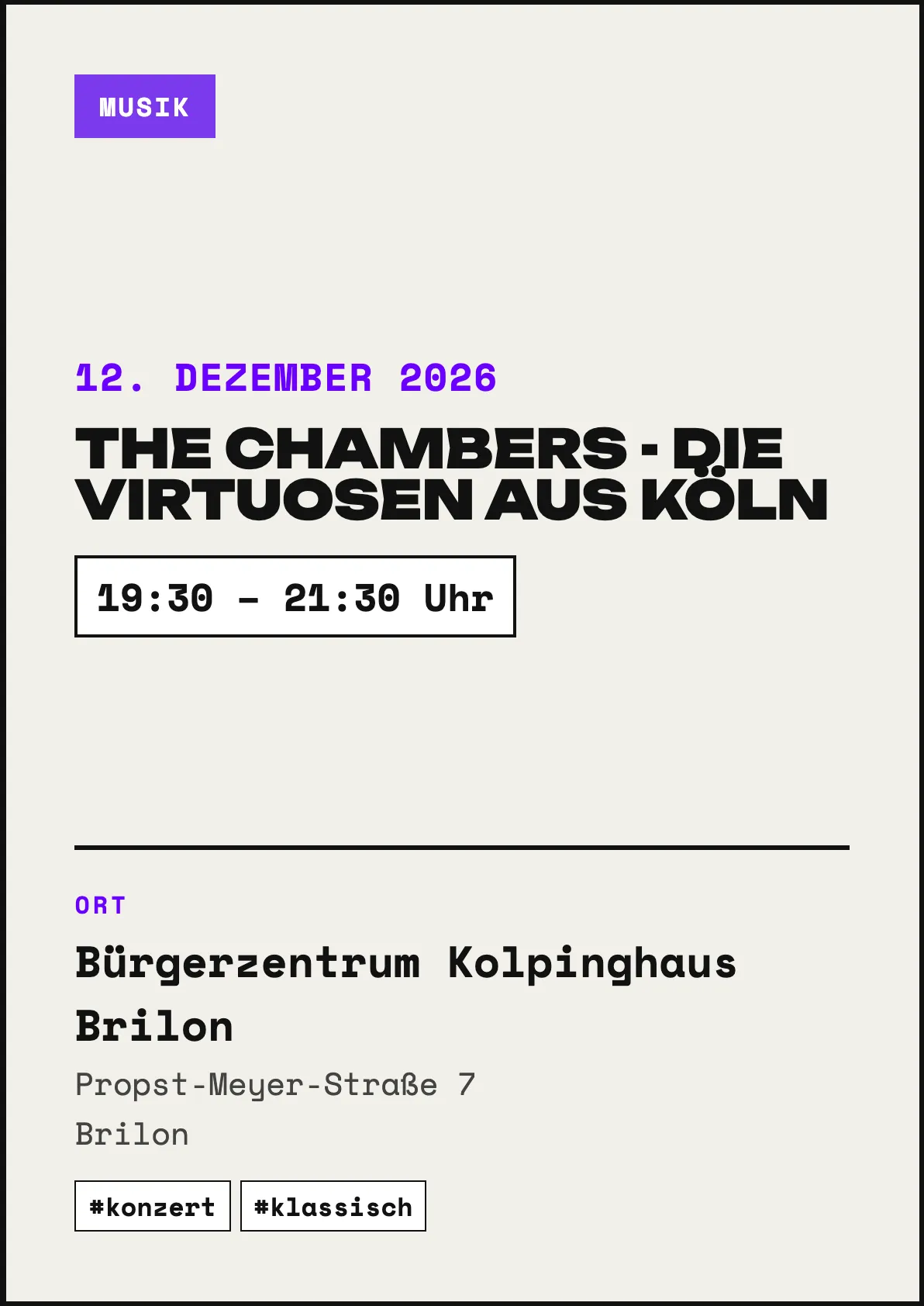 Veranstaltungsflyer