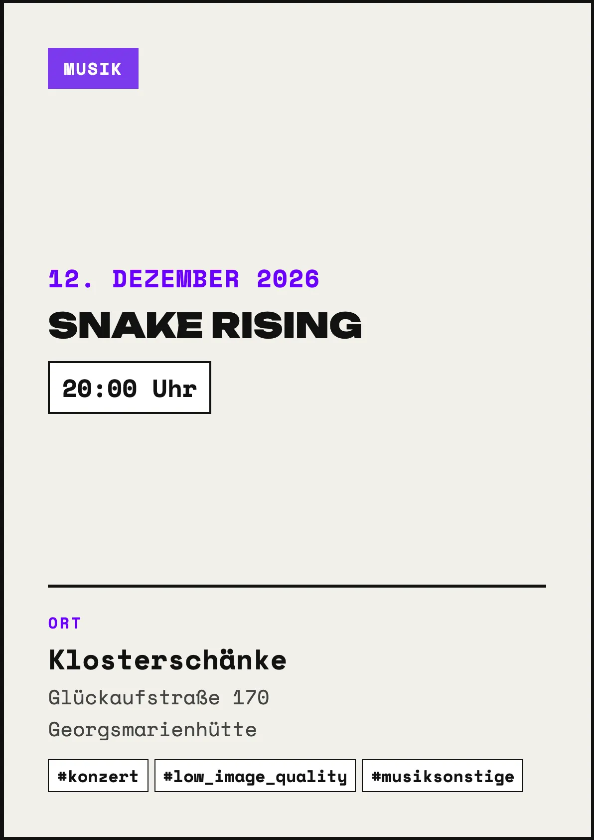 Veranstaltungsflyer