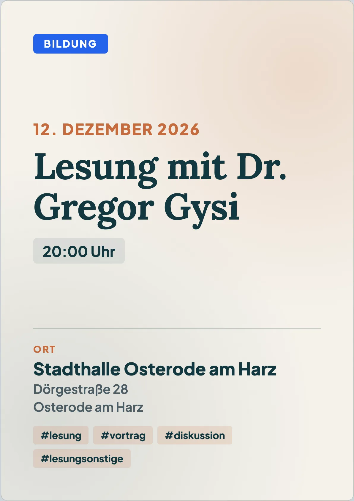 Veranstaltungsflyer