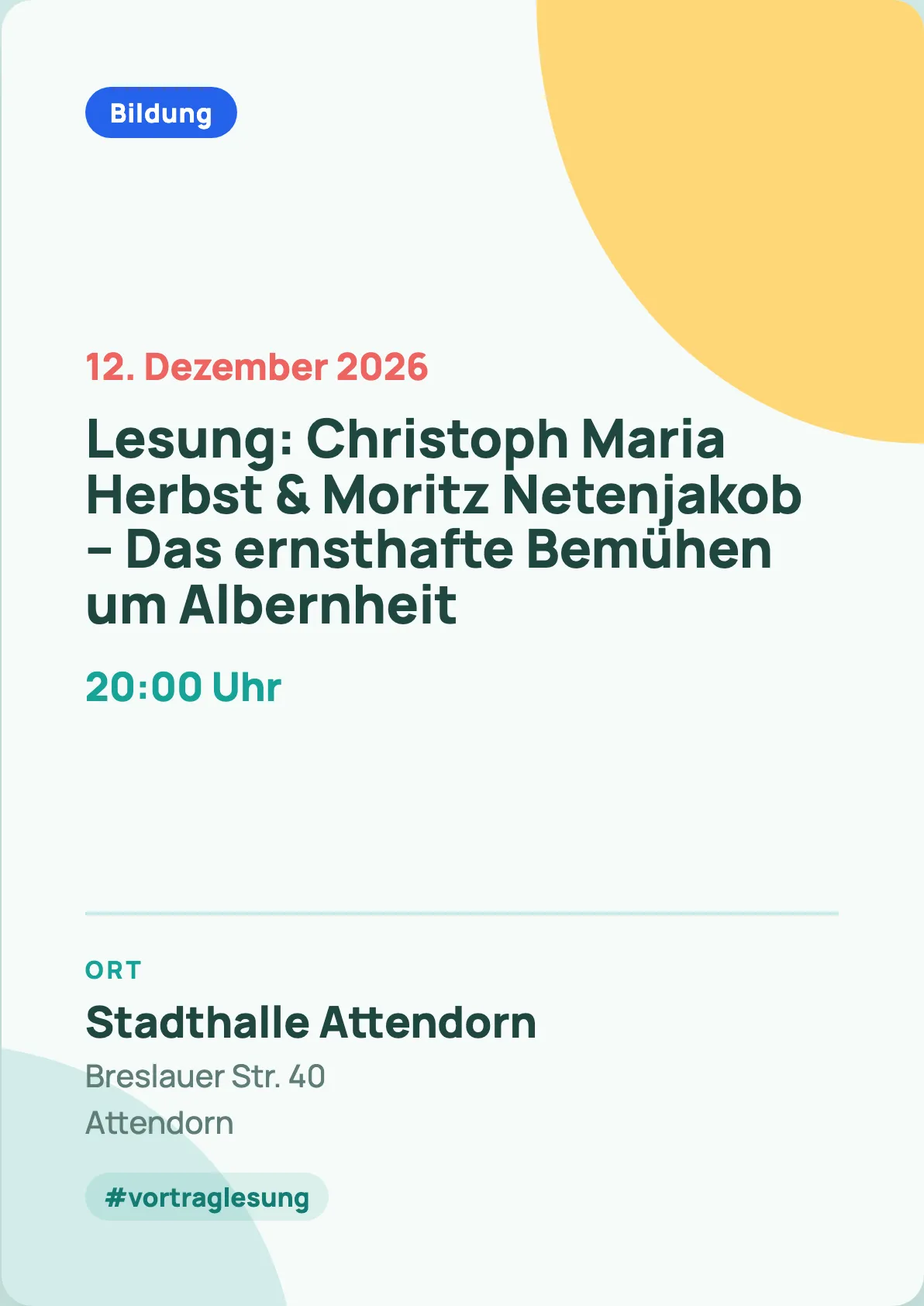 Veranstaltungsflyer