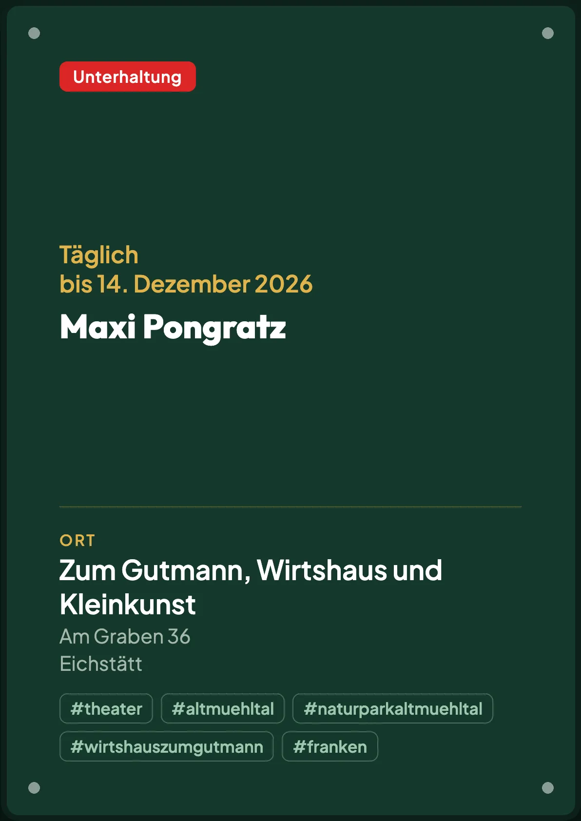 Veranstaltungsflyer