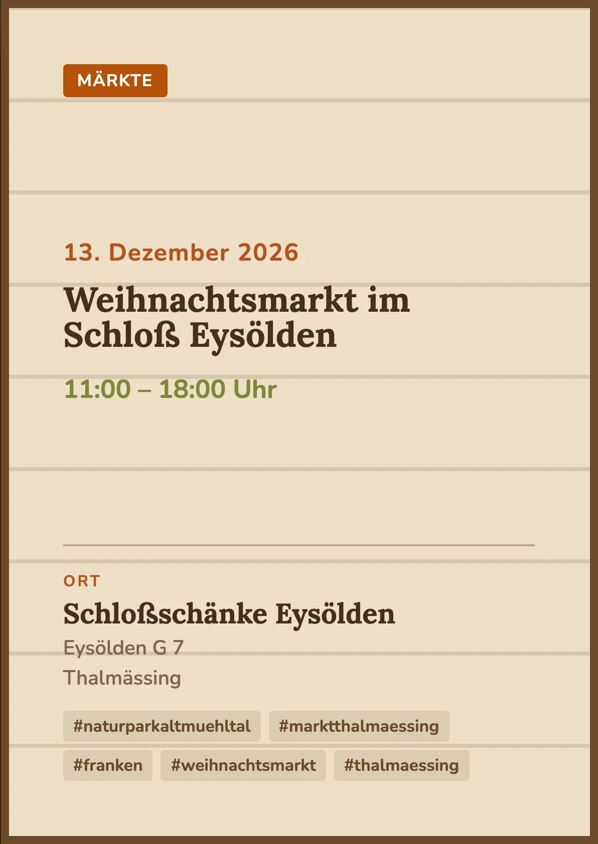 Veranstaltungsflyer