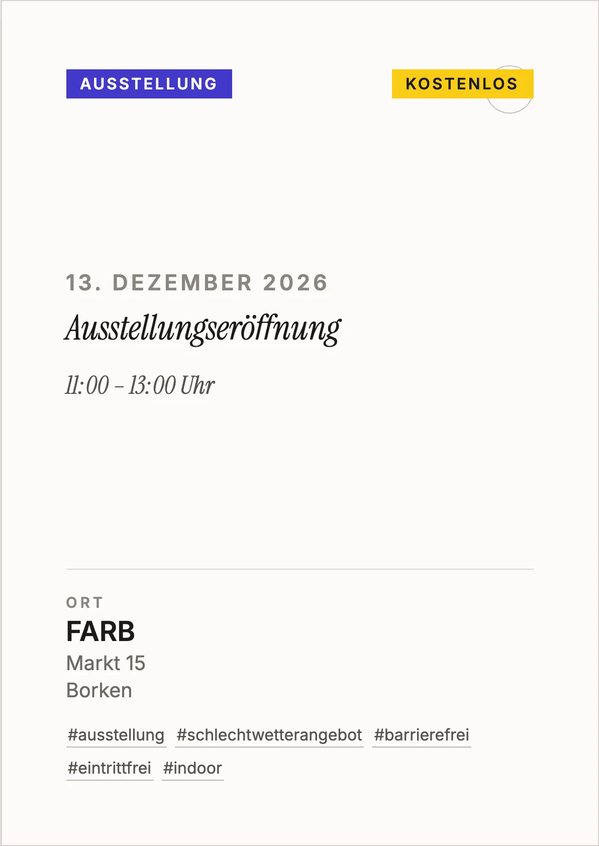 Veranstaltungsflyer