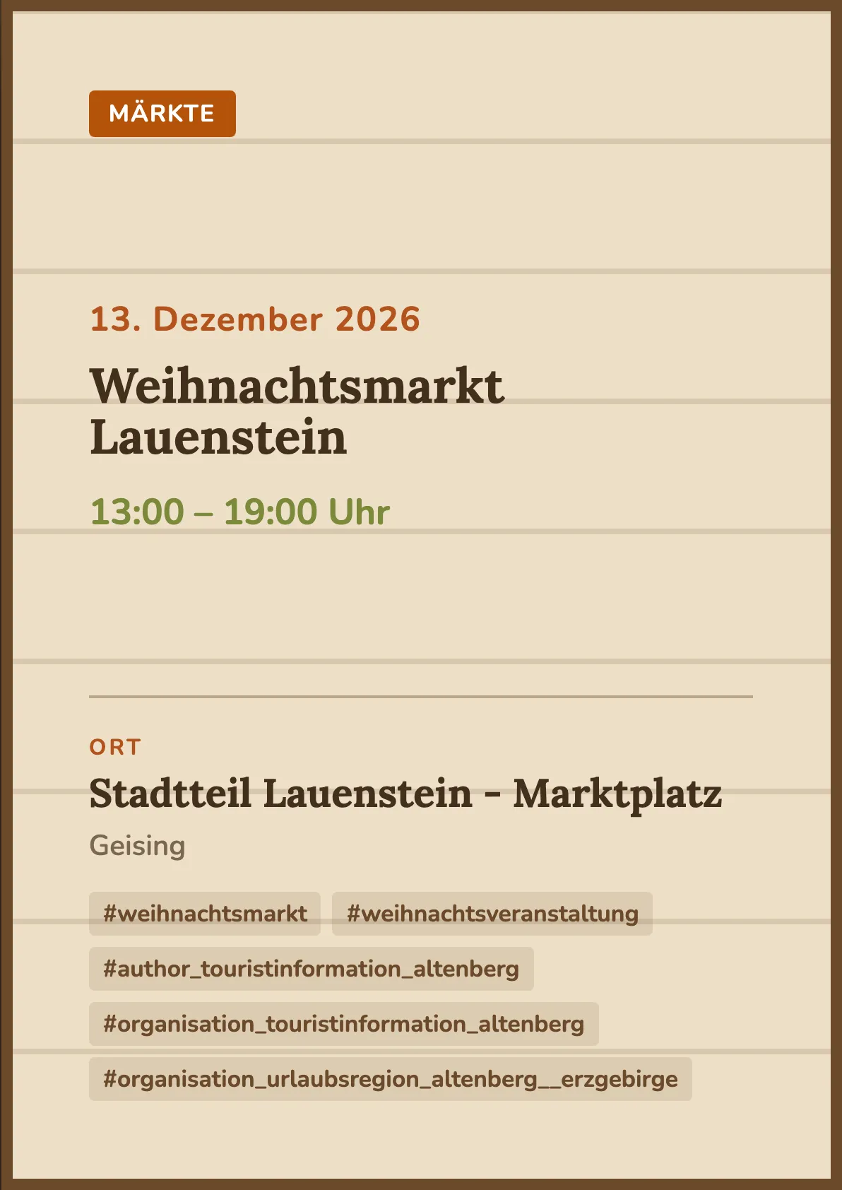 Veranstaltungsflyer