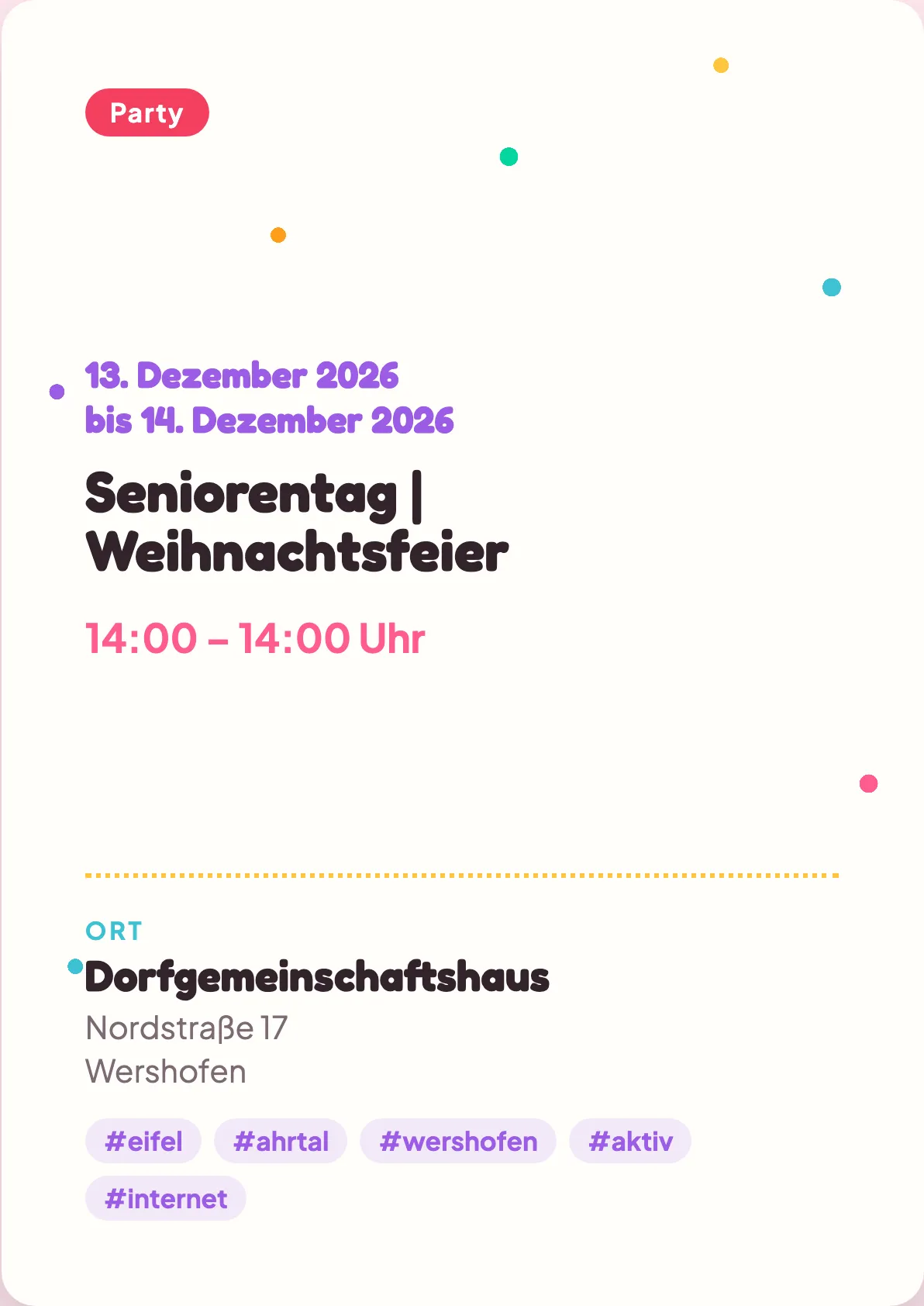 Veranstaltungsflyer