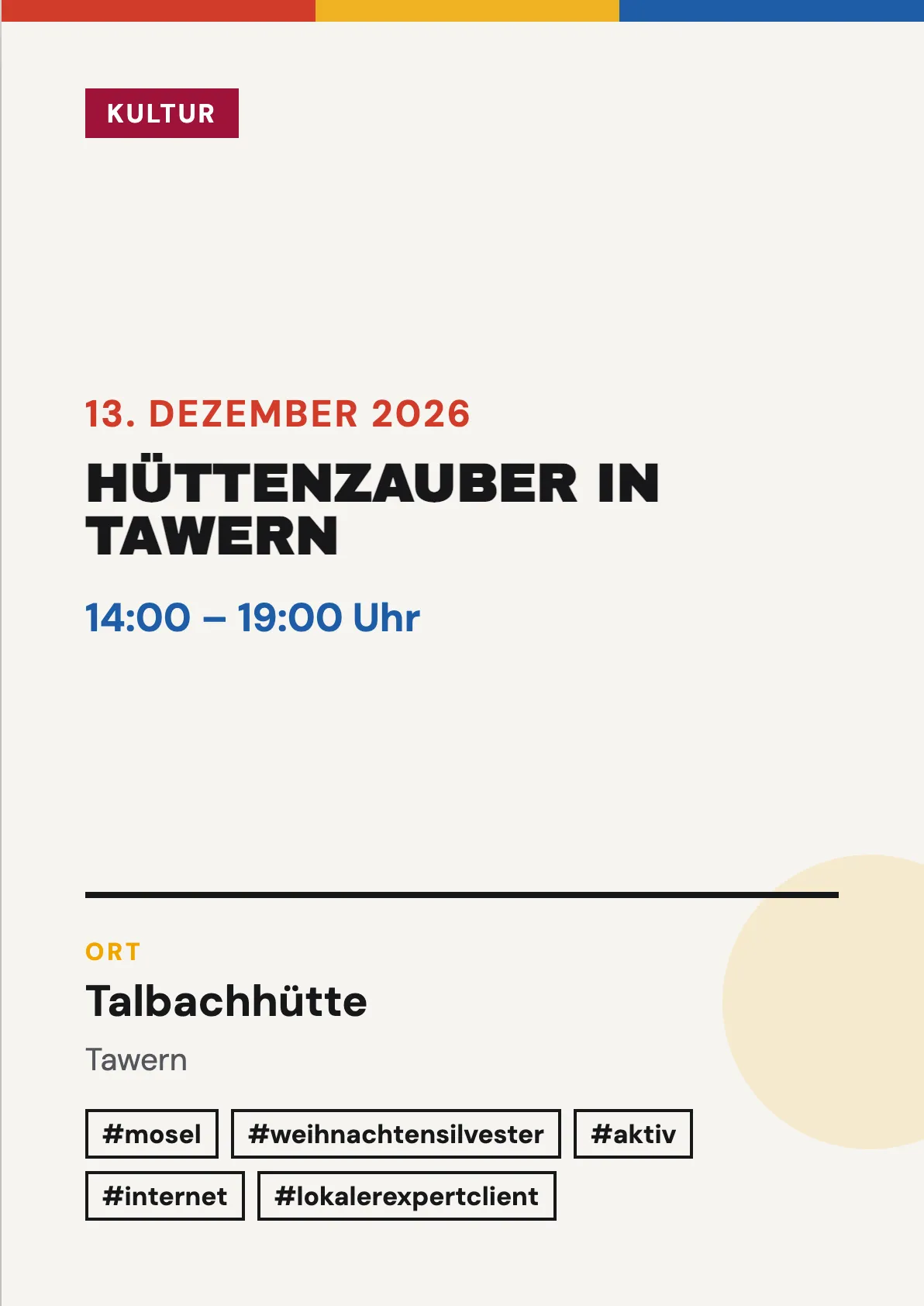 Veranstaltungsflyer