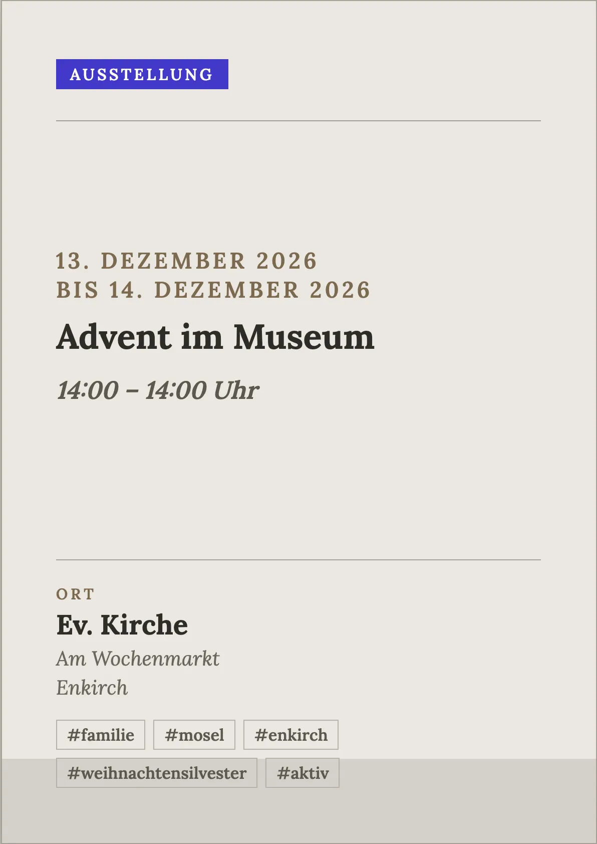 Veranstaltungsflyer